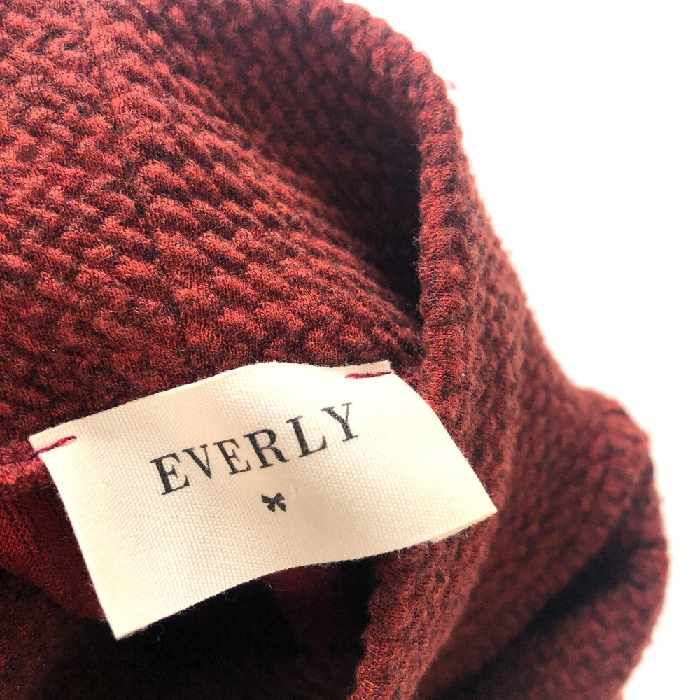 Everly Medium A-Line Mock Neck Women's Pullover Sweater Burnt Orange MINT - Picture 13 of 13